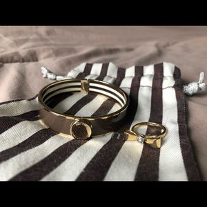 Henri Bendel 1895 Bangle Bracelet & Bow Ring